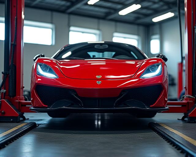 Auto op de dyno testbank